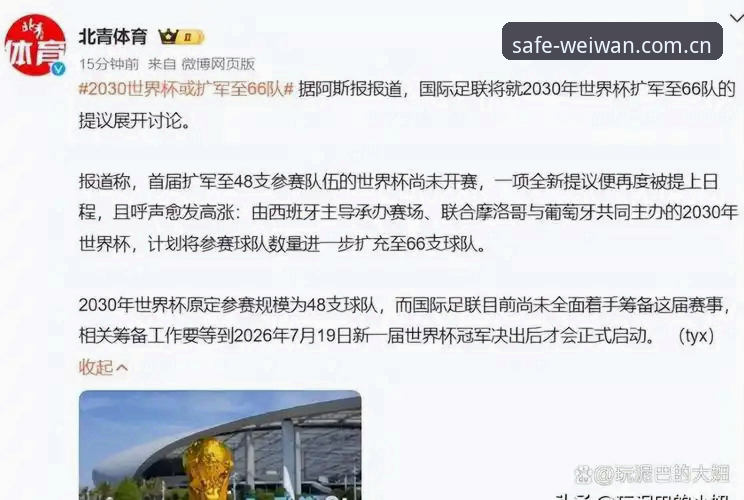 微玩体育手机版常见问题 世界杯扩军至66队对中国男足意味着什么?微玩体育平台用户怎么看?